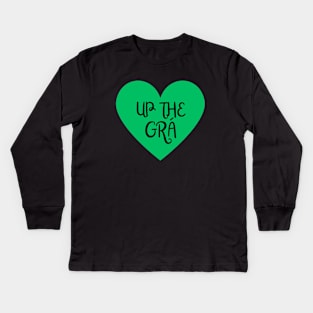 Up the Grá - Irish Love design - Irish Language Designs Kids Long Sleeve T-Shirt